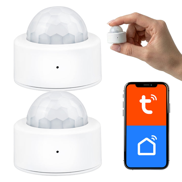 Trådløs Zigbee-bevægelsessensor fra Tuya GreenBlue, Android/iOS, CR2450 DC 3,0 V, detekteringsvinkel 120° / op til 8 m, GB740, 2 stk.