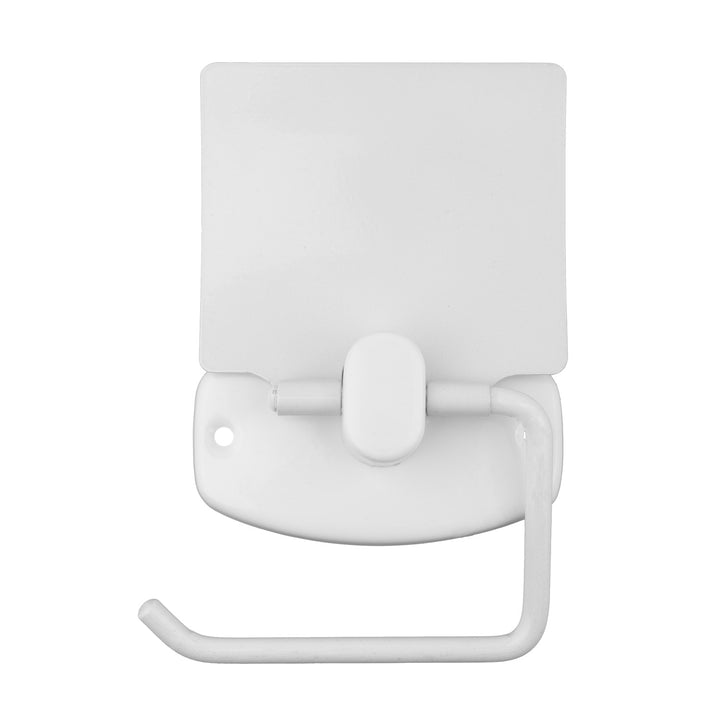 Toiletpapirholder med klap/afskærmning, hvid, ABJ