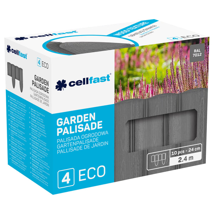 Cellfast havehegn, træstruktur, frostbestandig, længde 7,2 m, farve: grafit, 34-054