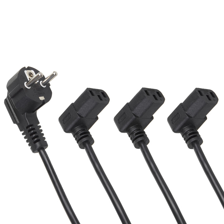 Maclean strømkabel, vinklet, 3-polet, EU-stik, 1,5 m, MCTV-851, 3 stk.