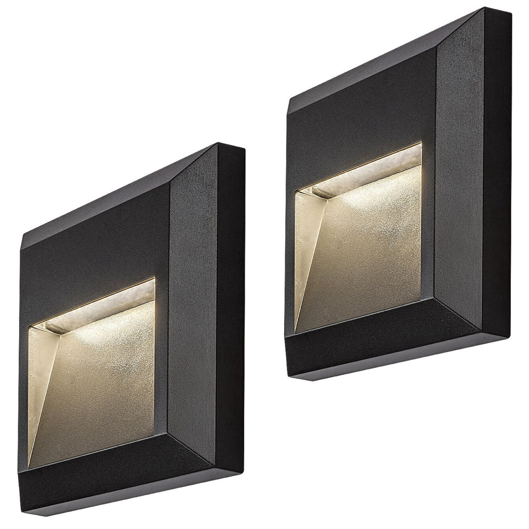 Rabalux-lampe, væglampe, udendørs, LED 4 W, antracit, Trento, 2 stk.