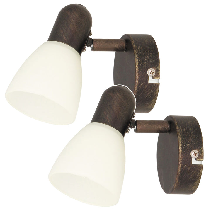 Soma spotlampe E14, maks. 40 W, antikbrun 6591, 2 stk.