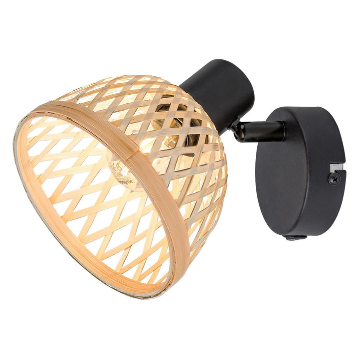 Rabalux Rattan væglampe, E14-skruefatning, maks. 15 W, 3133