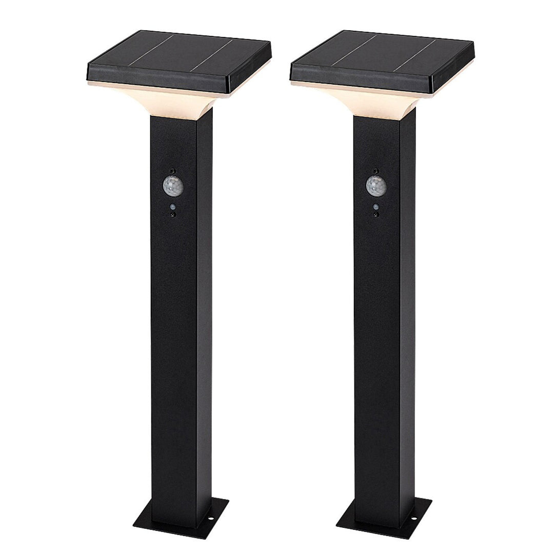 Rabalux-lampe, udendørs, solcelledrevet, gulvlampe, LED 4 W, IP44, sort, Geleen, 2 stk.