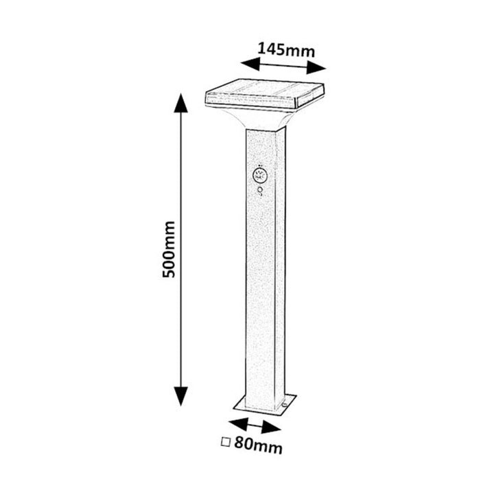Rabalux-lampe, udendørs, solcelledrevet, gulvlampe, LED 4 W, IP44, sort, Geleen, 4 stk.