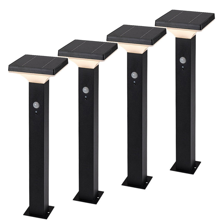 Rabalux-lampe, udendørs, solcelledrevet, gulvlampe, LED 4 W, IP44, sort, Geleen, 4 stk.