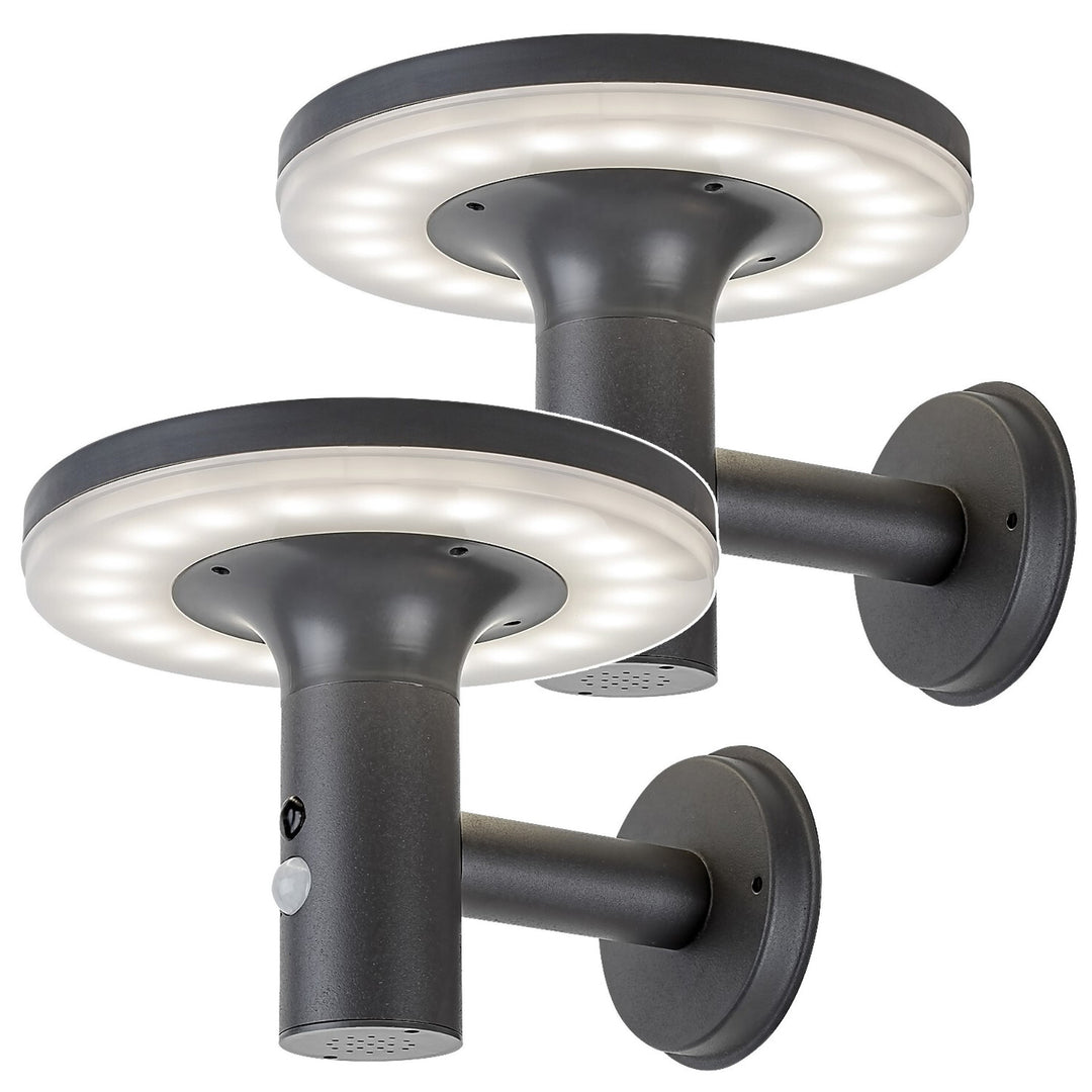 Rabalux-lampe, væglampe, udendørs, IP44, 10 W, Alaska, 2 stk.