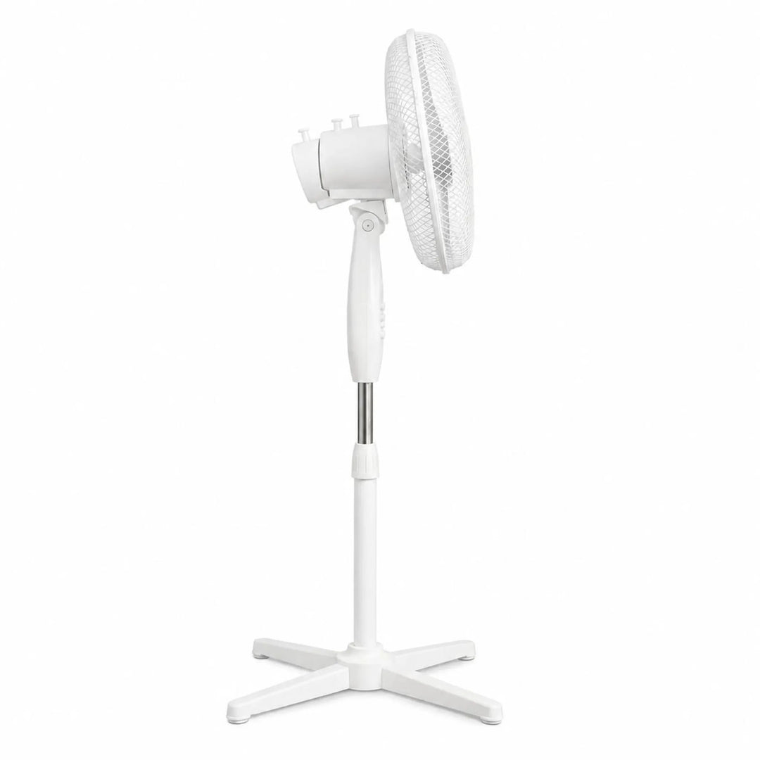 Extralink gulvventilator, hvid, 3 vinger, 3 hastighedstrin, effekt 45 W, justerbar hældningsvinkel, ESF-40D-WH