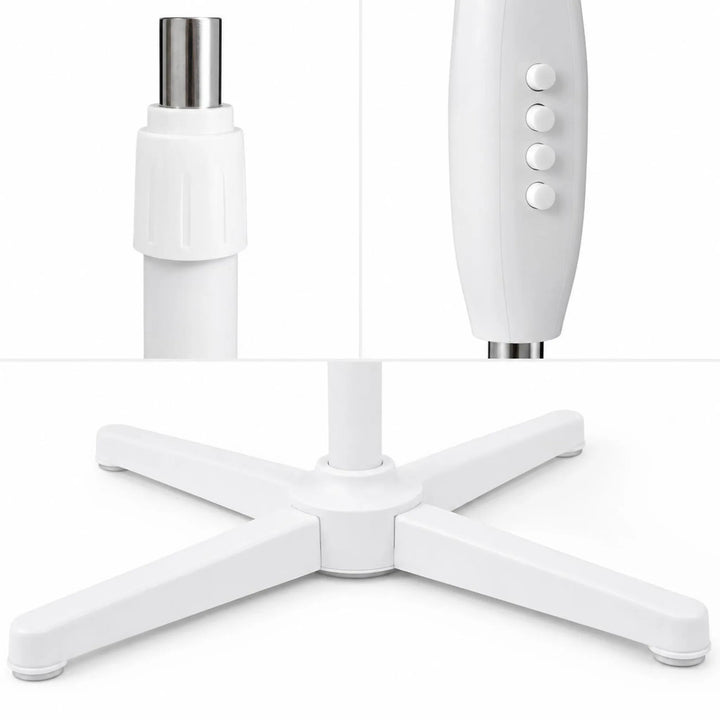 Extralink gulvventilator, hvid, 3 vinger, 3 hastighedstrin, effekt 45 W, justerbar hældningsvinkel, ESF-40D-WH