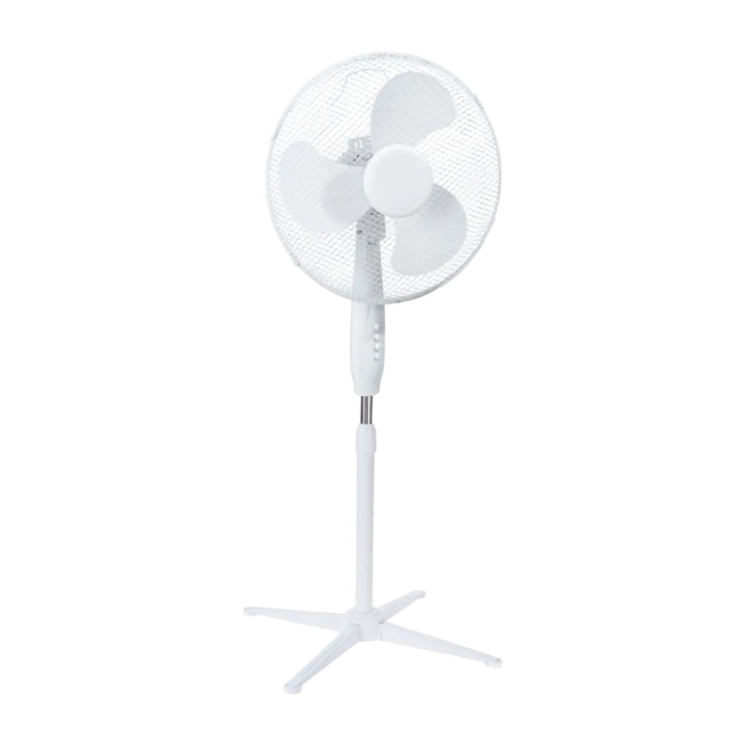 Extralink gulvventilator, hvid, 3 vinger, 3 hastighedstrin, effekt 45 W, justerbar hældningsvinkel, ESF-40D-WH