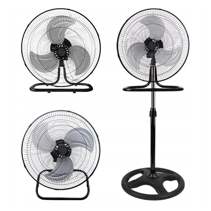 LTC-gulvventilator, 18", sort, justerbar højde, effekt 50 W, LXWT04C