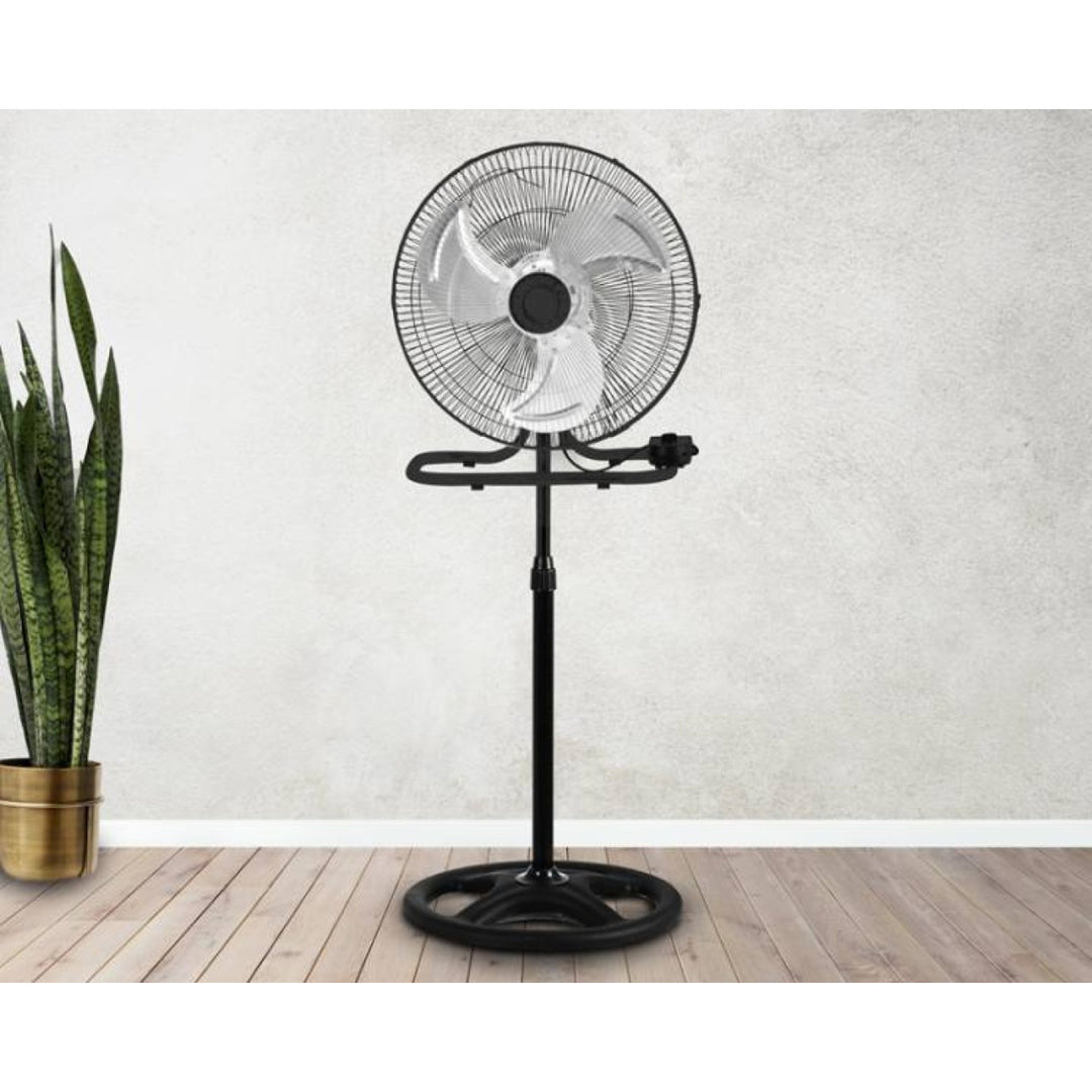 LTC-gulvventilator, 18", sort, justerbar højde, effekt 50 W, LXWT04C