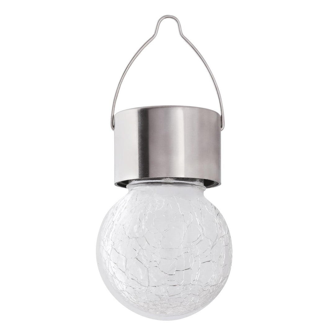 Rabalux Yola solcellelampe, 1 lm, IP44, farve: satinkrom, LED 0,06 W, 7850