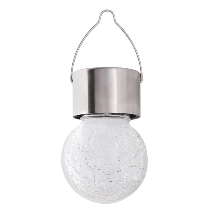 Rabalux Yola solcellelampe, 1 lm, IP44, farve: satinkrom, LED 0,06 W, 7850