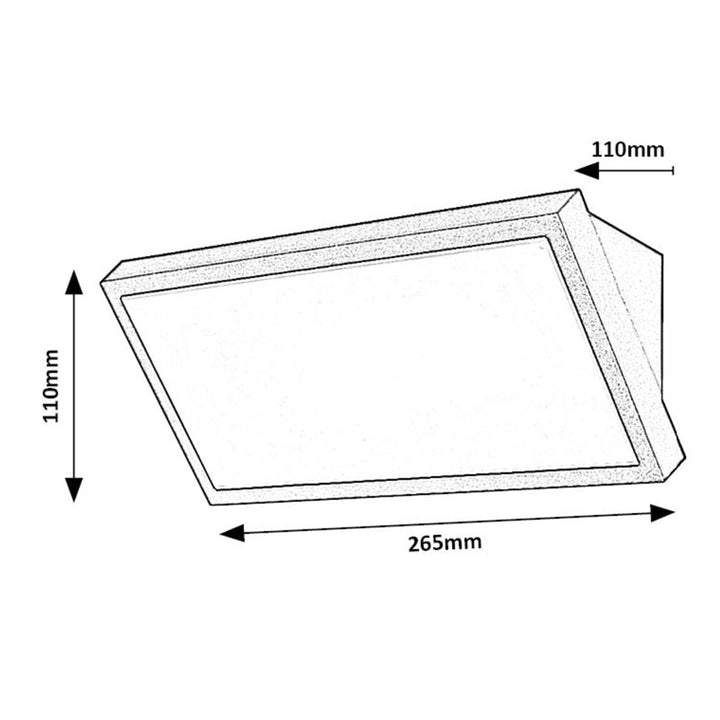 Rabalux Rapla2 LED-lampe 18 W, sort, IP65, energiklasse F, lysfarvejustering 2700, 4000, 6500 K, 77150