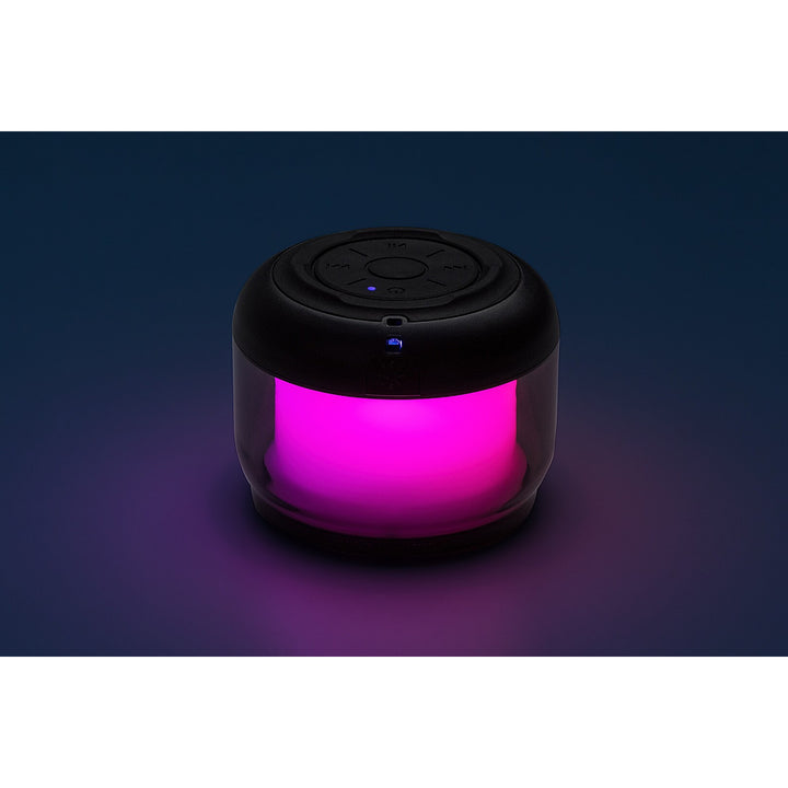Rabalux Radelia skrivebordslampe, Bluetooth-højttaler, RGB, sort, IP20, batteri, 76110