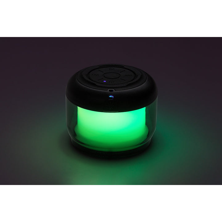 Rabalux Radelia skrivebordslampe, Bluetooth-højttaler, RGB, sort, IP20, batteri, 76110