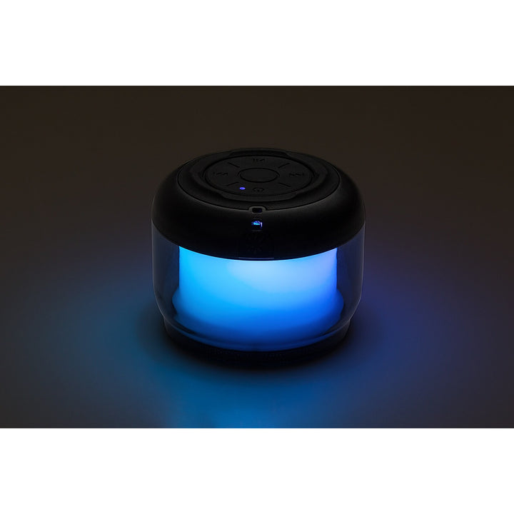 Rabalux Radelia skrivebordslampe, Bluetooth-højttaler, RGB, sort, IP20, batteri, 76110