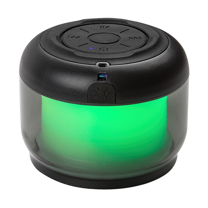 Rabalux Radelia skrivebordslampe, Bluetooth-højttaler, RGB, sort, IP20, batteri, 76110
