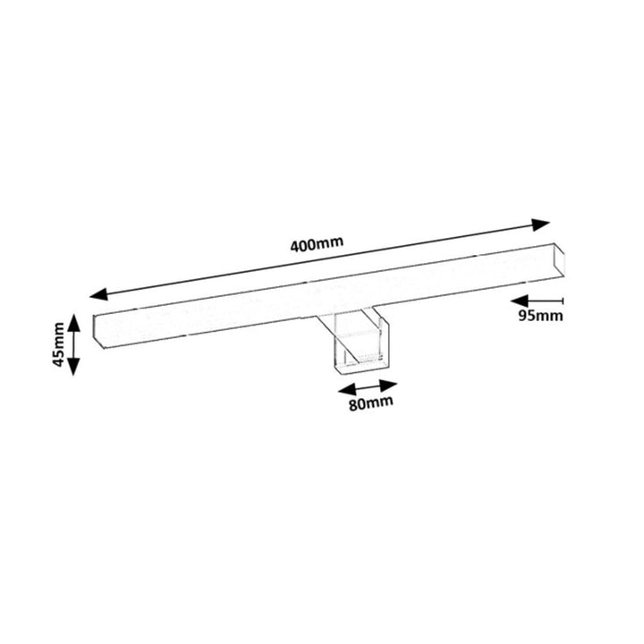 Rabalux Oliro LED-badeværelseslampe 6 W, sort, IP44, 4000 K, 75051