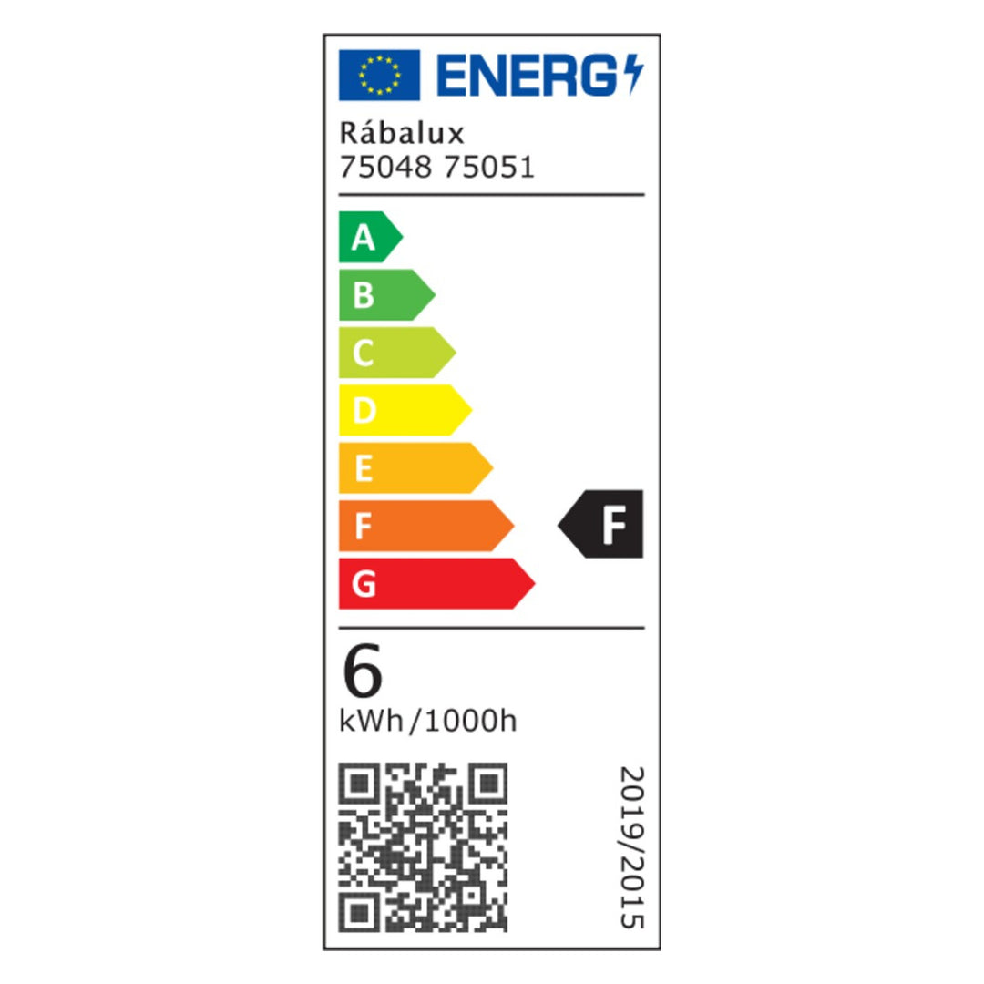 Rabalux Oliro LED-badeværelseslampe 6 W, sort, IP44, 4000 K, 75051