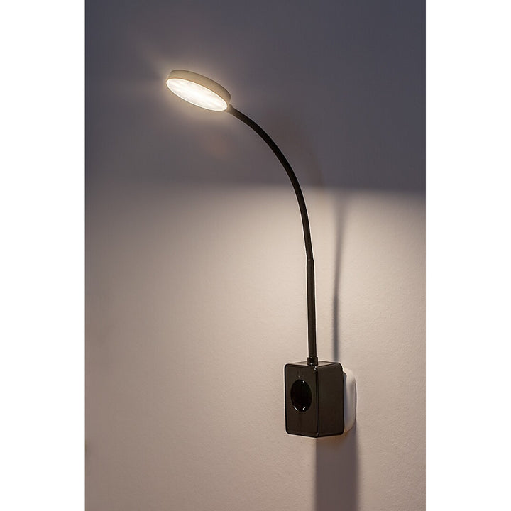 Rabalux Tivro væglampe, LED 4 W, sort, IP20, 3 farvetemperaturer: 3000, 4000, 6000, 71284