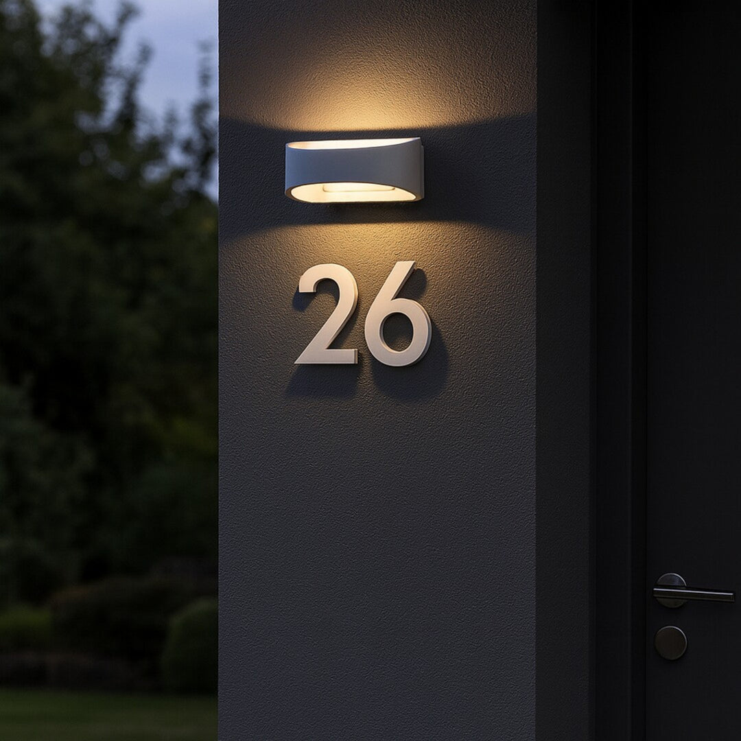 Rabalux Gerla udendørs væglampe, hvid, LED 9 W, IP54, 3000 K, 77178