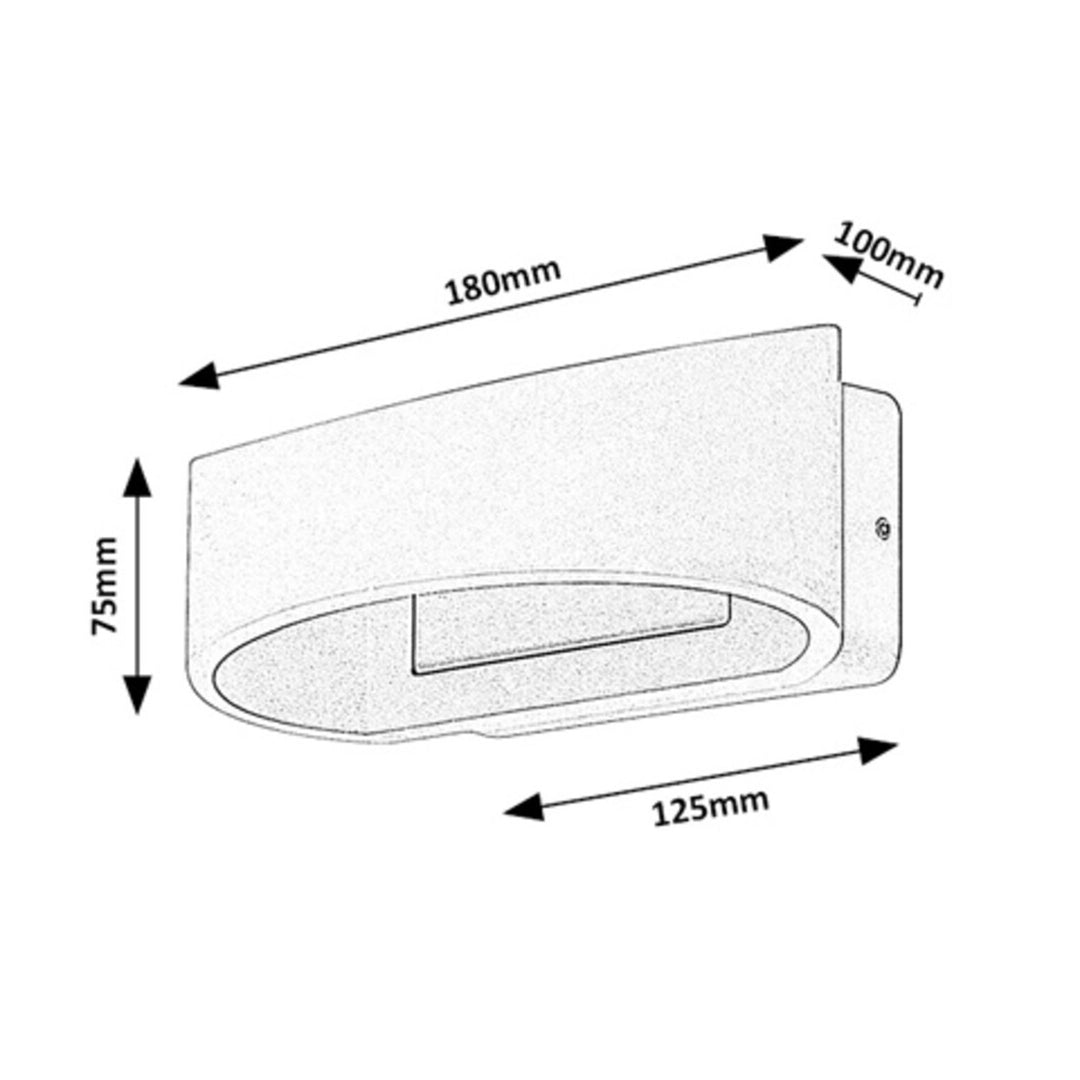 Rabalux Gerla udendørs væglampe, antracit, LED 9 W, IP54, 3000 K, 77179