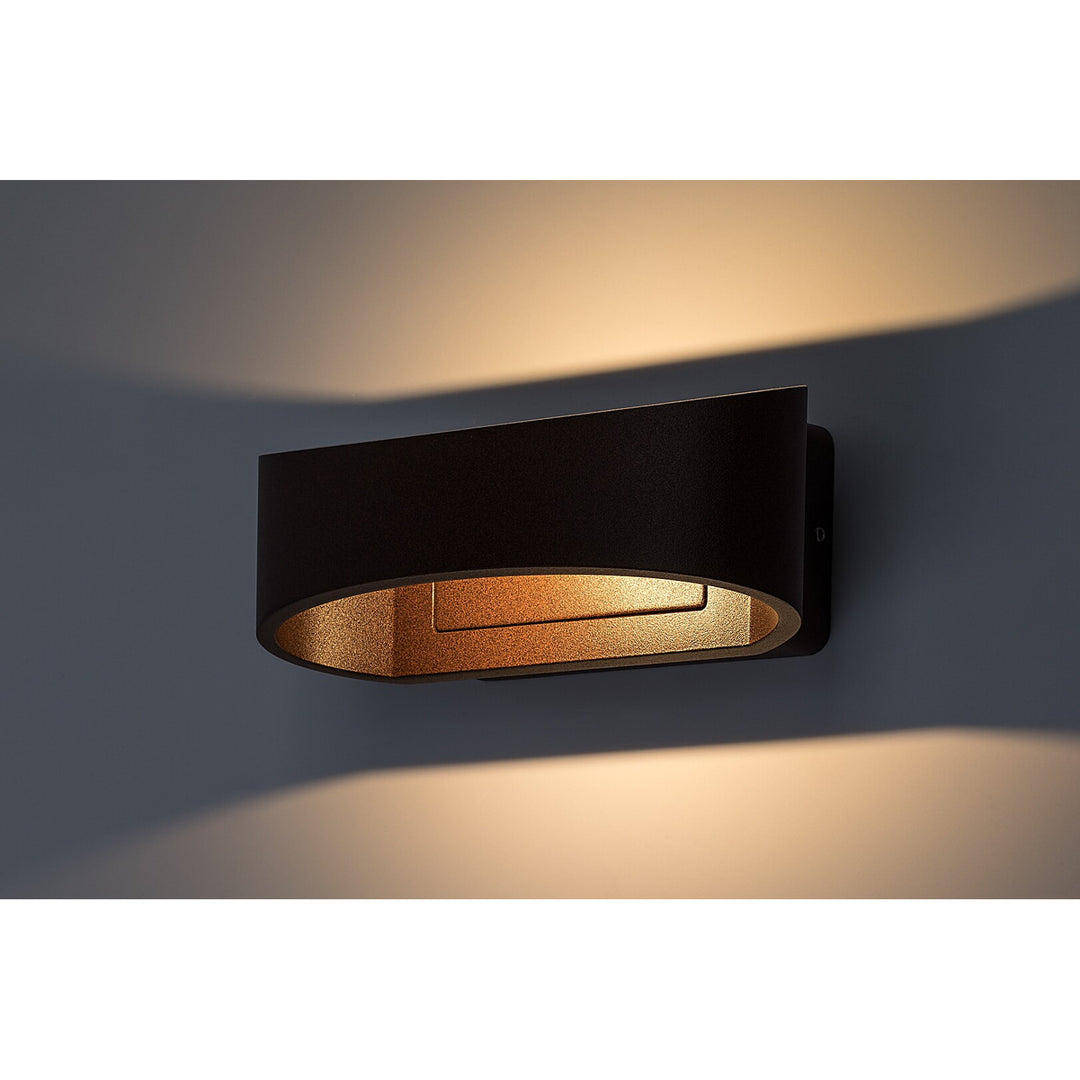 Rabalux Gerla udendørs væglampe, brun, LED 9 W, IP54, 3000 K, 77180
