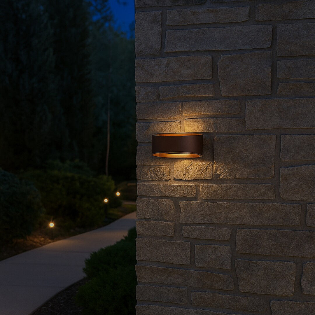 Rabalux Gerla udendørs væglampe, brun, LED 9 W, IP54, 3000 K, 77180