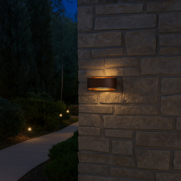 Rabalux Gerla udendørs væglampe, brun, LED 9 W, IP54, 3000 K, 77180