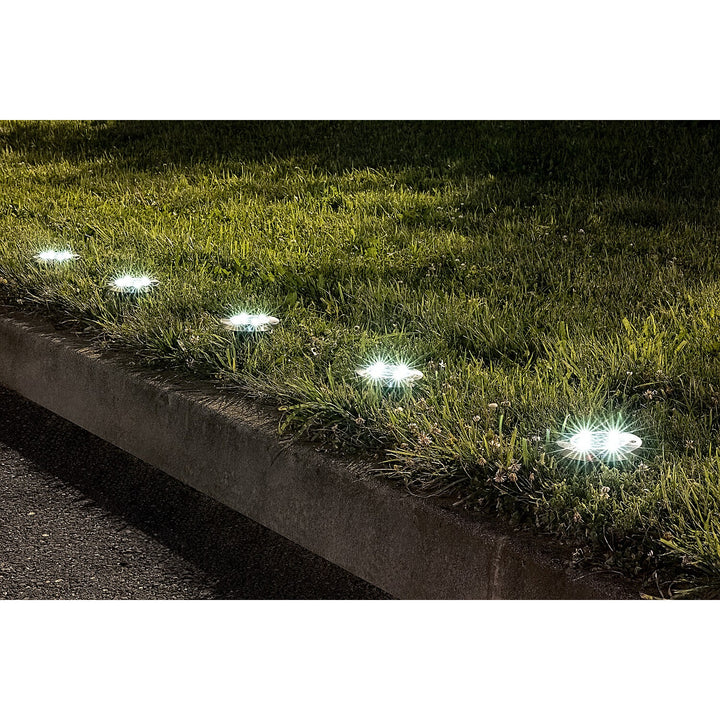 Rabalux Dannet solcellelampe til haven, IP44, farve: satin-krom, 7975