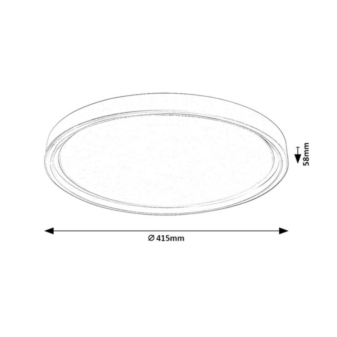 Rabalux Zerina loftslampe, 31 W, IP40, hvid, 3000–6500 K, hukommelsesfunktion, med fjernbetjening, timerfunktion, natlampeeffekt, 75086