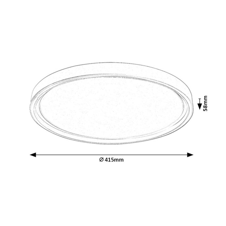 Rabalux Zerina loftslampe, 31 W, IP40, hvid, 3000–6500 K, hukommelsesfunktion, med fjernbetjening, timerfunktion, natlampeeffekt, 75086