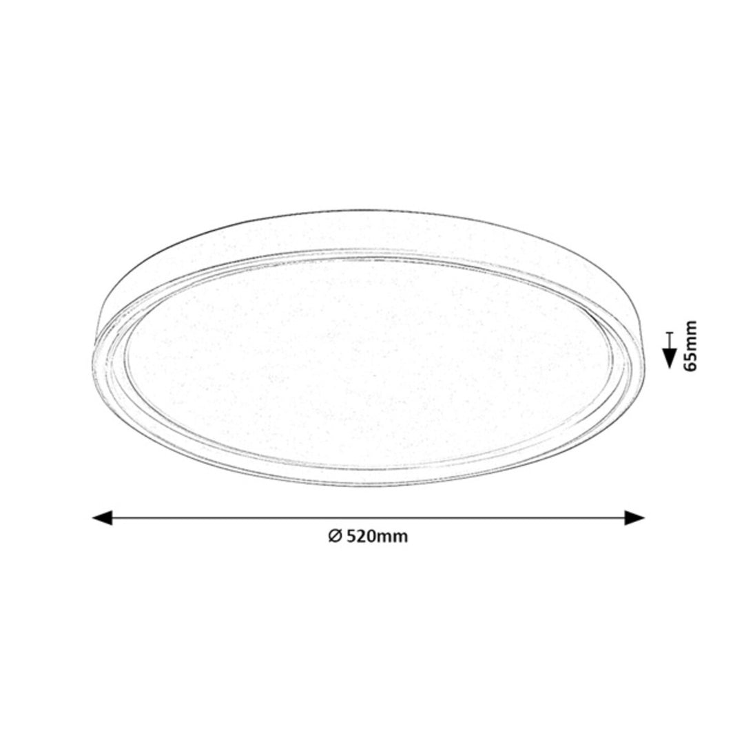 Rabalux Zerina loftslampe, 54 W, IP40, hvid, 3000–6500 K, hukommelsesfunktion, med fjernbetjening, timerfunktion, natlampeeffekt, 75087