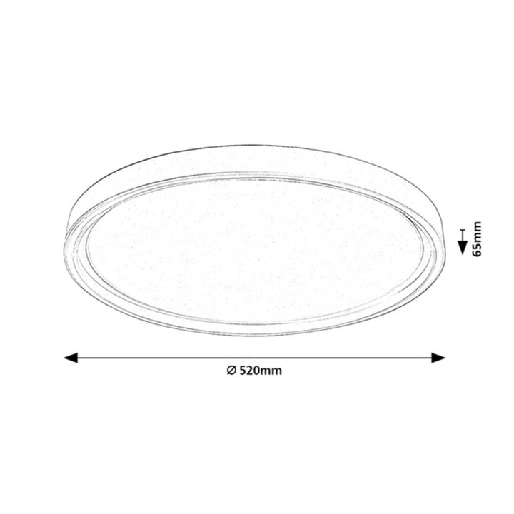 Rabalux Zerina loftslampe, 54 W, IP40, hvid, 3000–6500 K, hukommelsesfunktion, med fjernbetjening, timerfunktion, natlampeeffekt, 75087