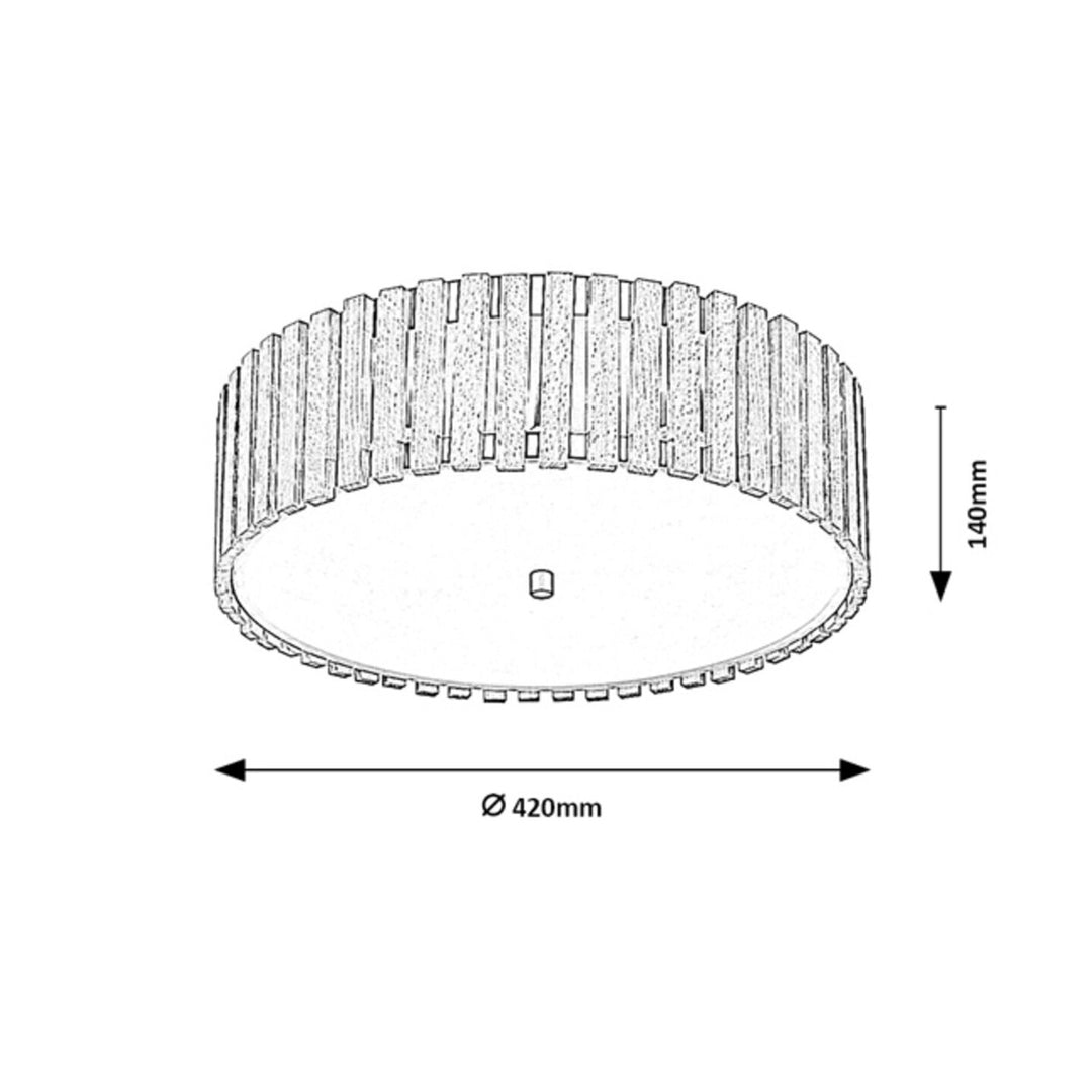 Rabalux Noxelle loftslampe E27 3x MAX 25W IP20, mat sort/træ, 71420