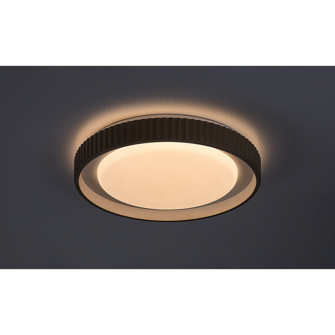 Pastello LED-lampe 48 W IP20, grå-beige, 3000–6500 K, hukommelsesfunktion med fjernbetjening, timerfunktion, natlampeeffekt, 71345