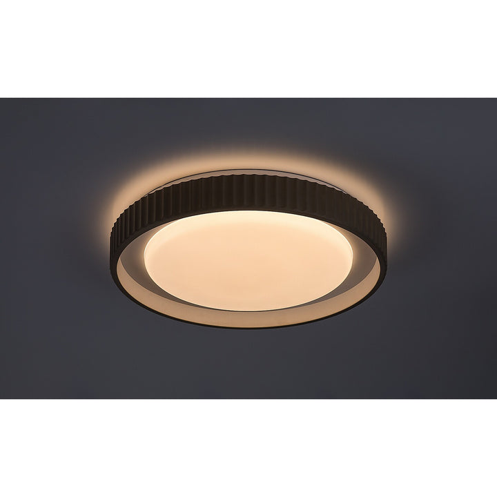 Pastello LED-lampe 48 W IP20, grå-beige, 3000–6500 K, hukommelsesfunktion med fjernbetjening, timerfunktion, natlampeeffekt, 71345
