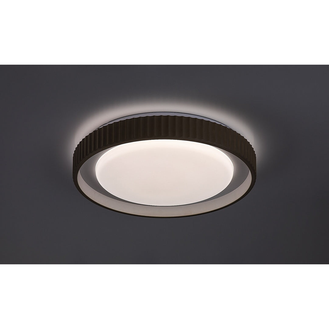 Pastello LED-lampe 48 W IP20, grå-beige, 3000–6500 K, hukommelsesfunktion med fjernbetjening, timerfunktion, natlampeeffekt, 71345