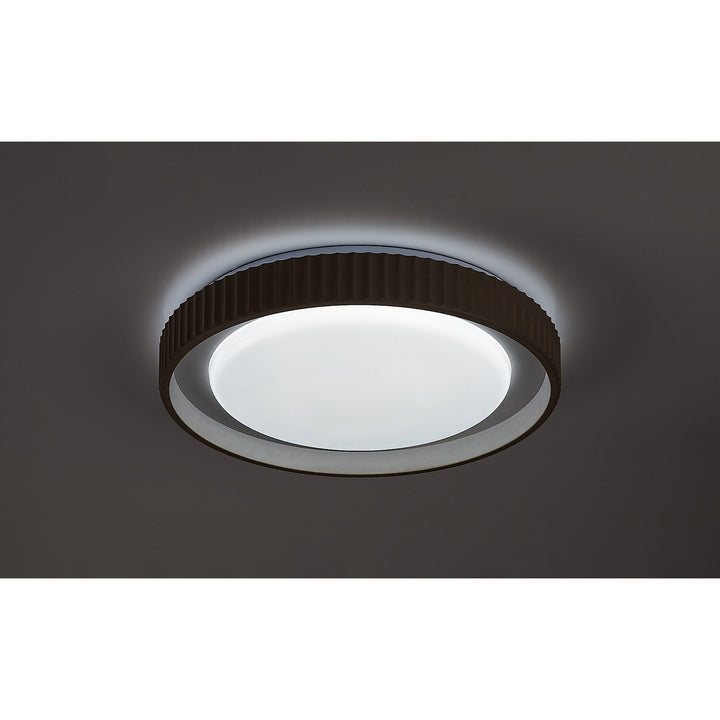 Pastello LED-lampe 48 W IP20, grå-beige, 3000–6500 K, hukommelsesfunktion med fjernbetjening, timerfunktion, natlampeeffekt, 71345