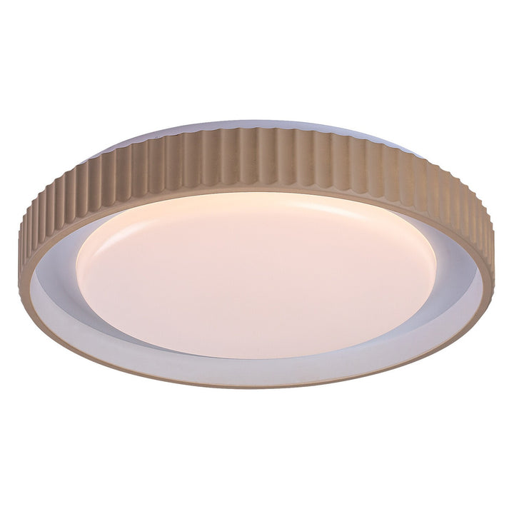 Pastello LED-lampe 48 W IP20, grå-beige, 3000–6500 K, hukommelsesfunktion med fjernbetjening, timerfunktion, natlampeeffekt, 71345