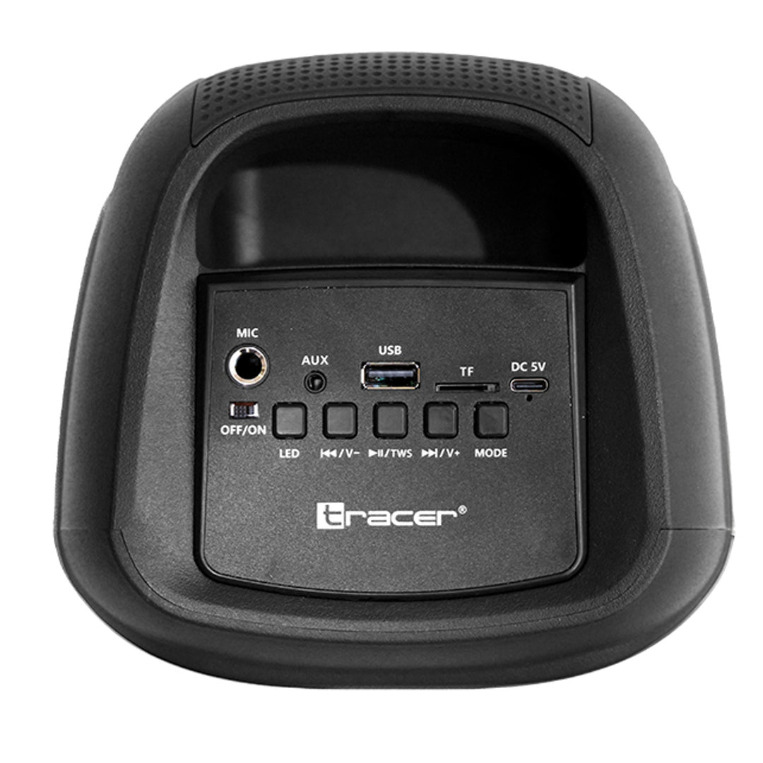 Tracer trådløs højttaler, Bluetooth 5.0, RMS-effekt 20 W, karaoketilstand, mikrofon, Powervox P2 TWS