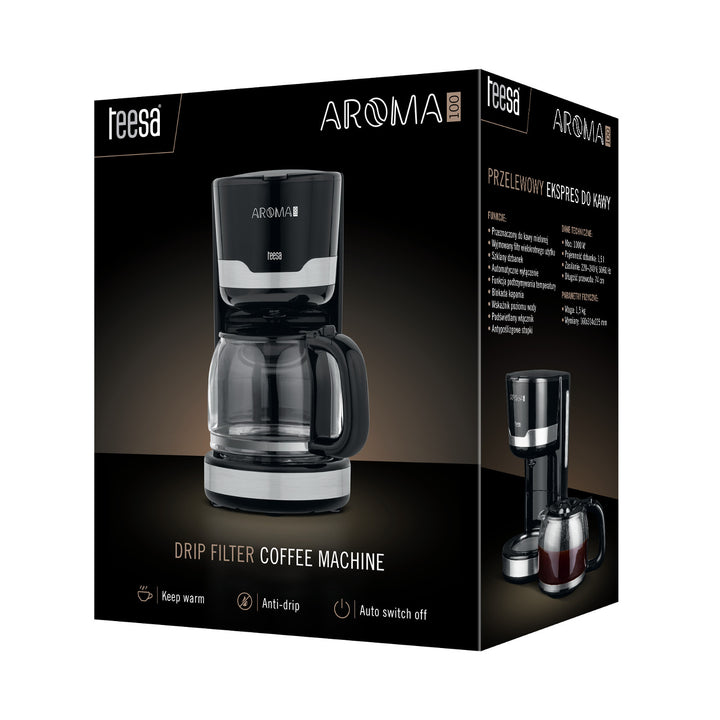 Teesa AROMA 100 filterkaffemaskine, 1,5 l, effekt 1000 W