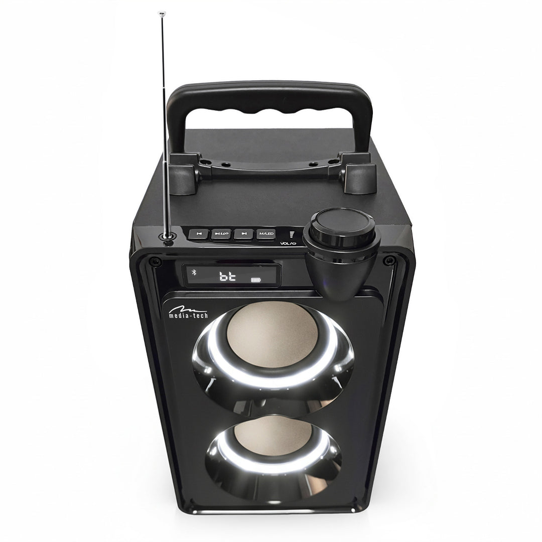 OVERBOX MT3186 bærbar Bluetooth-højttaler, FM-radio, understøtter SD-kort og USB, RMS-effekt 30 W, Mediatech