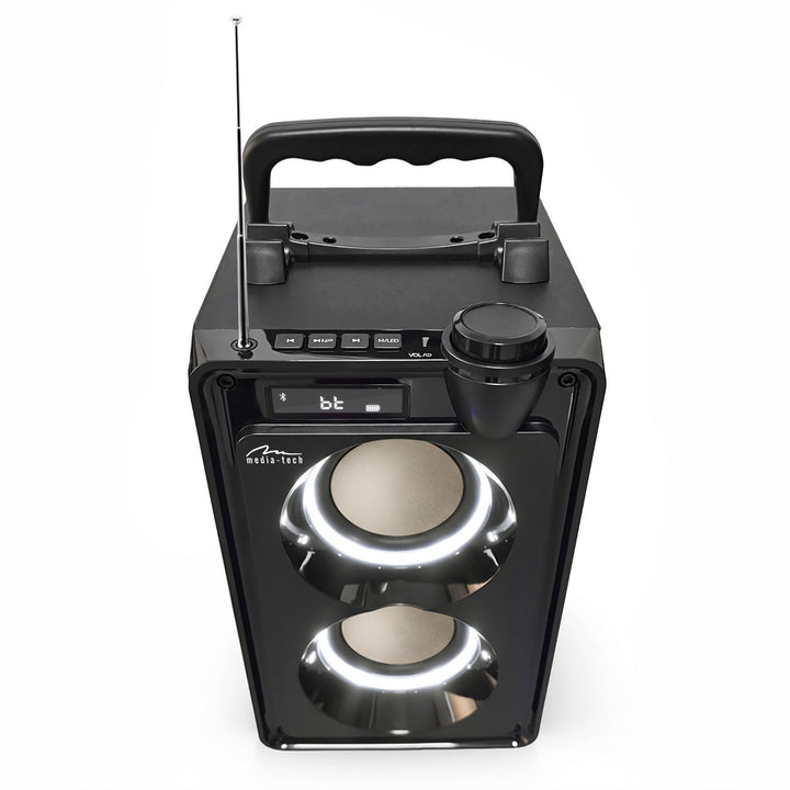 OVERBOX MT3186 bærbar Bluetooth-højttaler, FM-radio, understøtter SD-kort og USB, RMS-effekt 30 W, Mediatech
