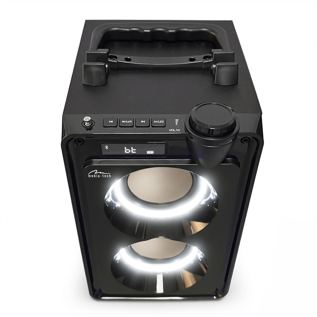 OVERBOX MT3186 bærbar Bluetooth-højttaler, FM-radio, understøtter SD-kort og USB, RMS-effekt 30 W, Mediatech
