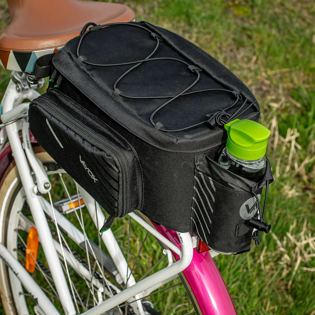 Taske, cykeltaske til bagagebæreren, bagtil, rumindhold 12 l, vandtæt, Vayox