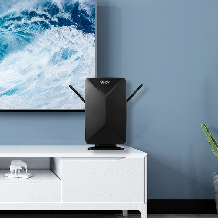 Aktiv antenne, stueantenne, indendørs, udendørs, DVB-T2, 4K-jordbaseret tv, Vayox