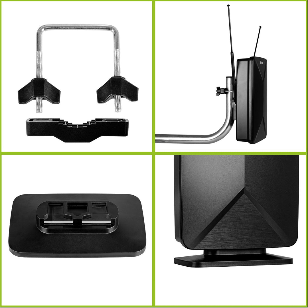 Aktiv antenne, stueantenne, indendørs, udendørs, DVB-T2, 4K-jordbaseret tv, Vayox